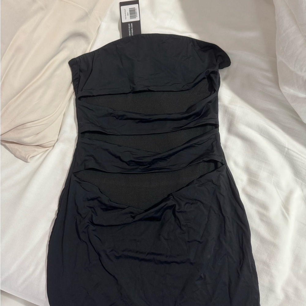 Whitefox Black Cutout Strapless Mini Dress - Picture 3 of 3